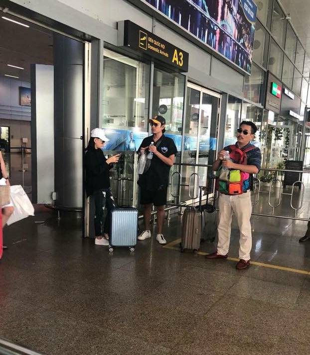 Xuất hiện hình ảnh được cho là Kiều Minh Tuấn và Cát Phượng ở sân bay Đà Nẵng chiều nay - Ảnh 1.