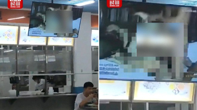 Trung Quốc: Phim người lớn bỗng chiếu ở căng tin Đại học, nhà trường bảo bị hack đấy - Ảnh 1.