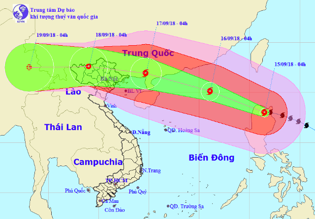 Siêu bão Mangkhut đi vào biển Đông trong chiều nay, với sức gió 150-165km/giờ - Ảnh 1.