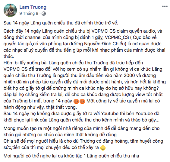 Những lần ca sĩ Vpop phải khóc mếu vì sản phẩm bất ngờ bị gỡ nhầm” trên Youtube - Ảnh 7.