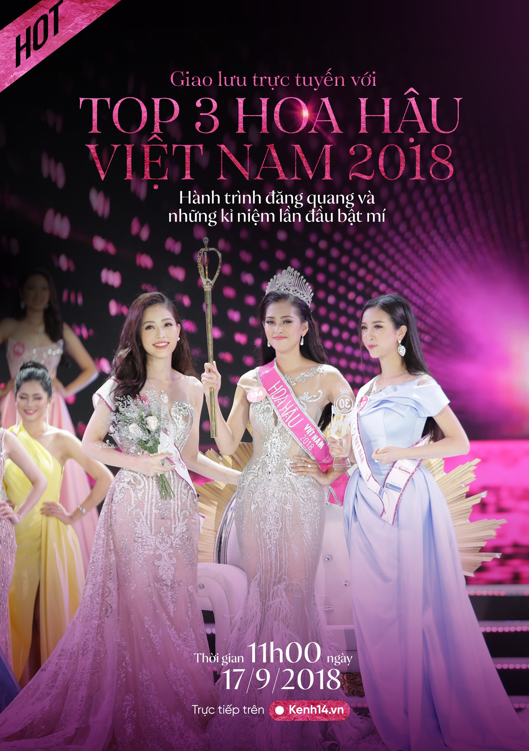 HOT: Top 3 Hoa hậu Việt Nam 2018 sẽ giao lưu trực tuyến vào 11 giờ sáng nay! - Ảnh 1. HOT: Top 3 Hoa hậu Việt Nam 2018 sẽ giao lưu trực tuyến vào 11 giờ sáng nay! - Ảnh 1.