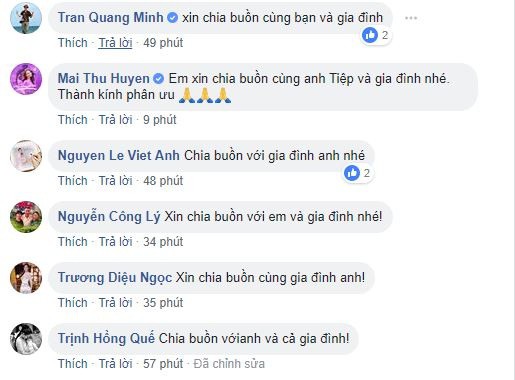 Việt Anh, Công Lý và loạt sao Việt gửi lời chia buồn khi bố của Minh Tiệp qua đời - Ảnh 1.