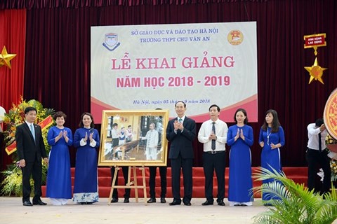 Ngôi trường lần cuối Chủ tịch nước Trần Đại Quang đánh trống khai giảng - Ảnh 3.