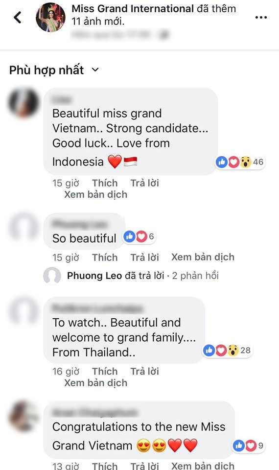 Á hậu Phương Nga được khán giả quốc tế khen ngợi khi xuất hiện trên fanpage của Miss Grand International 2018 - Ảnh 2.