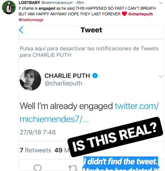 Charlie Puth thông báo đính hôn trên Twitter khiến dân tình hoang mang - Ảnh 1.