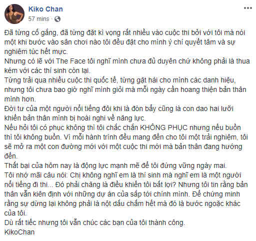 Kiko Chan sau khi bị loại khỏi The Face: Truyền thông tiêu cực có khi Minh Hằng còn nhiều hơn tôi - Ảnh 2.