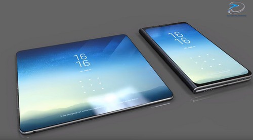 Thêm thông tin về smartphone màn hình gập của Samsung: Gấp mở như cuốn sổ, màn hình chính 7,3 inch, màn hình phụ 4,6 inch - Ảnh 1.