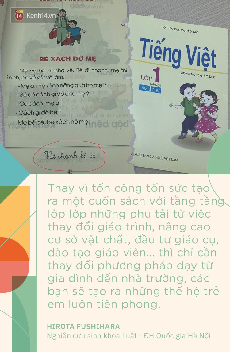 Chuyên gia pháp lý người Nhật nói về bài đọc Bé xách đỡ mẹ gây tranh cãi: Đừng bắt trẻ thơ nhìn vạn vật bằng con mắt của người lớn - Ảnh 5. Chuyên gia pháp lý người Nhật nói về bài đọc Bé xách đỡ mẹ gây tranh cãi: Đừng bắt trẻ thơ nhìn vạn vật bằng con mắt của người lớn - Ảnh 5.