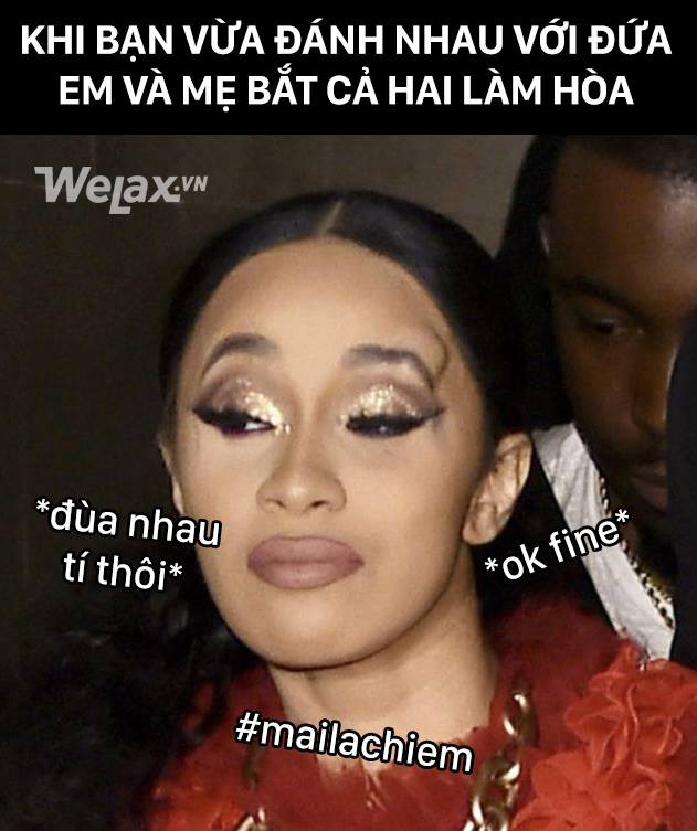 Choảng nhau sứt đầu mẻ trán mà vẫn phải ôm ấm ức, không sao đâu Cardi B, bạn là nữ hoàng meme ngày hôm nay! - Ảnh 4.