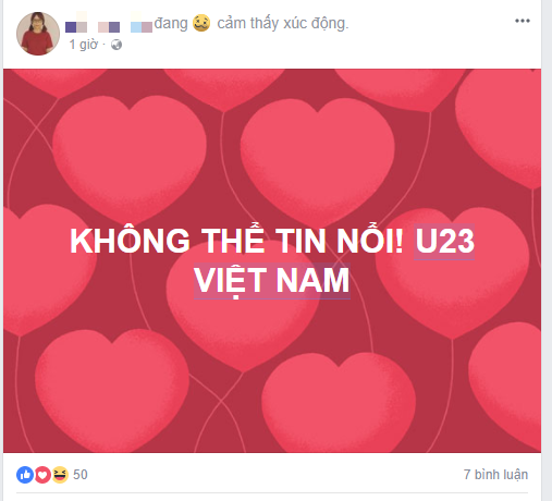 Dân mạng không ngớt lời chúc mừng chiến thắng lịch sử của U23 Việt Nam - Ảnh 3.