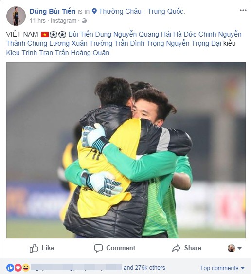 Các chàng trai U23 Việt Nam chia sẻ gì trên Facebook sau kỳ tích lịch sử? Các chàng trai U23 Việt Nam chia sẻ gì trên Facebook sau kỳ tích lịch sử?
