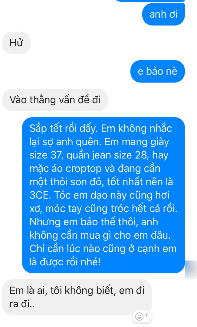 Sắp tết rồi, em sợ anh quên: Lại một trào lưu nhắn tin thử lòng đẳng cấp mới của chị em - Ảnh 1.