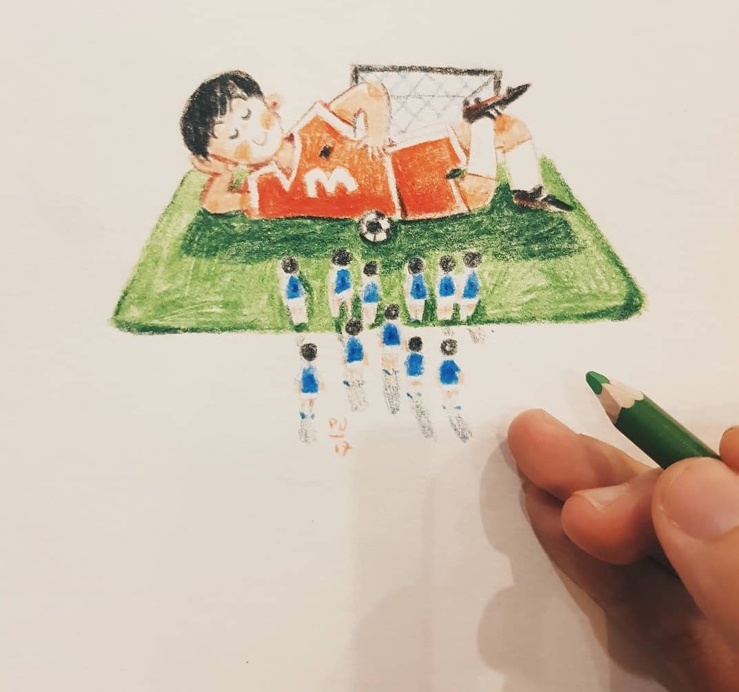 Loạt tranh vẽ U23 cưng muốn xỉu, Bùi Tiến Dũng vẫn là nhân vật chính! - Ảnh 5. Loạt tranh vẽ U23 cưng muốn xỉu, Bùi Tiến Dũng vẫn là nhân vật chính! - Ảnh 5.