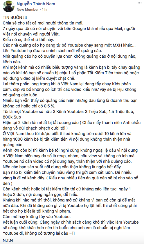 YouTuber top 3 Việt Nam tiết lộ: Clip triệu view vẫn có thể không được kiếm tiền dù chưa vi phạm gì - Ảnh 3.