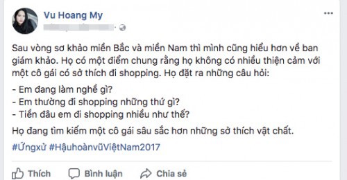 Thí sinh Hoa hậu Hoàn vũ tố bị giám khảo Hoàng My đánh trượt vì ác cảm với sở thích shopping của mình? - Ảnh 2.