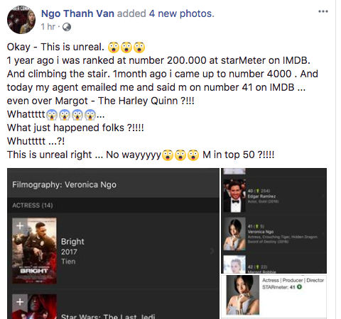 Ngô Thanh Vân vượt mặt Harley Quinn, lọt top 50 diễn viên được tìm kiếm trên IMDb - Ảnh 1.
