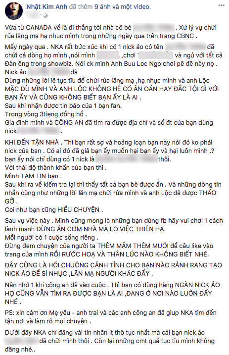 Bị đồn sử dụng chất kích thích và ngủ với tất cả đàn ông showbiz, Nhật Kim Anh bức xúc tìm đến tận nhà người tung tin - Ảnh 1.