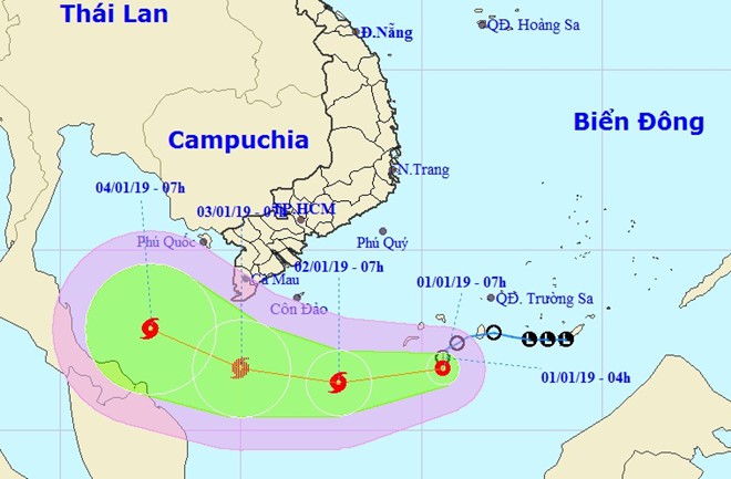 Áp thấp nhiệt đới tiến gần mũi Cà Mau, khả năng thành bão cấp 8 - Ảnh 1.