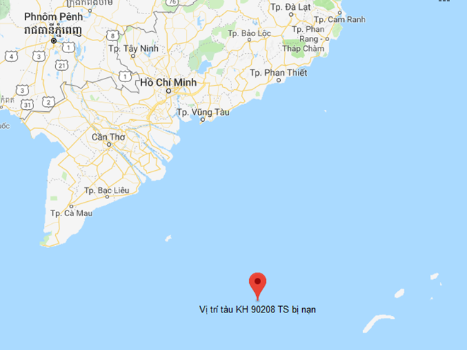 Một t&agrave;u c&aacute; bị ch&igrave;m ở v&ugrave;ng biển ph&iacute;a Nam, 10 ngư d&acirc;n mất t&iacute;ch - Ảnh 1.