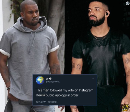 Kanye West chửi Drake như tát nước chỉ vì follow Instagram của Kim, Kim thấy phiền quá block luôn Drake cho chồng đỡ lắm mồm - Ảnh 1.