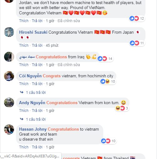 Sau chiến thắng nghẹt thở để giành vé vào tứ kết, CĐV khắp châu Á gửi chúc mừng nồng nhiệt đến đội tuyển Việt Nam - Ảnh 7.