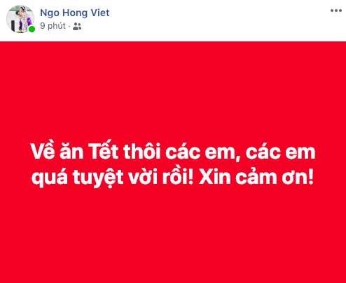 Fan hâm mộ xúc động trước nỗ lực của đội tuyển Việt Nam: Chiến đấu đủ rồi, về nhà ăn Tết thôi các chàng trai! - Ảnh 2.