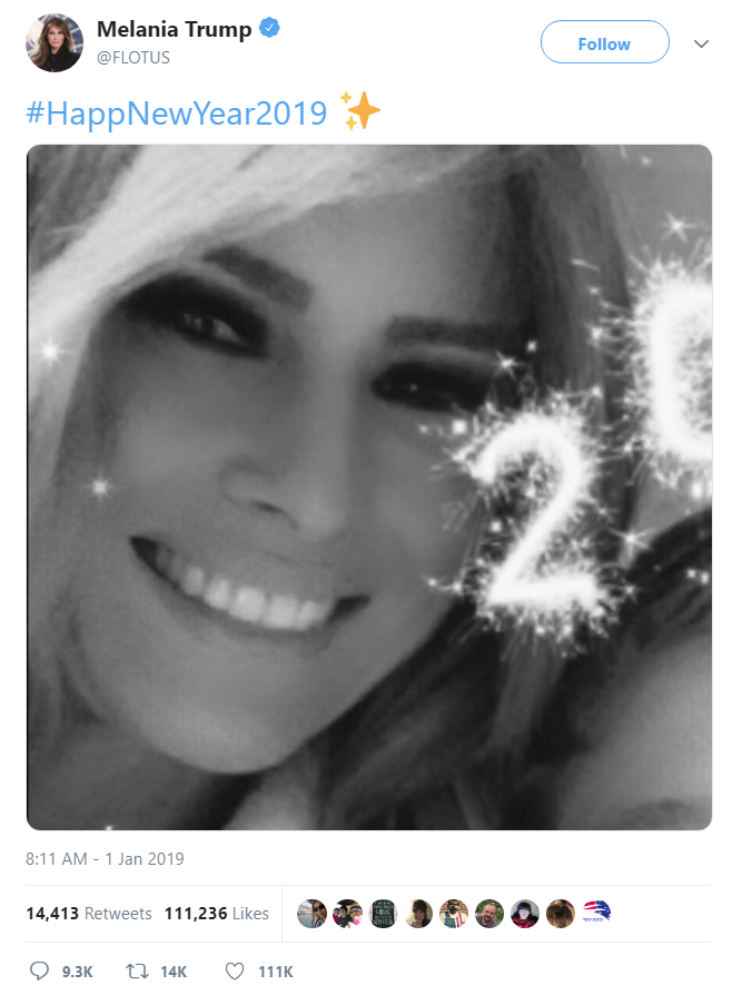 Hiếm hoi lắm bà Trump mới đăng ảnh selfie nhưng cư dân mạng chỉ chú ý đến một nhân vật bí ẩn - Ảnh 1. Hiếm hoi lắm bà Trump mới đăng ảnh selfie nhưng cư dân mạng chỉ chú ý đến một nhân vật bí ẩn - Ảnh 1.