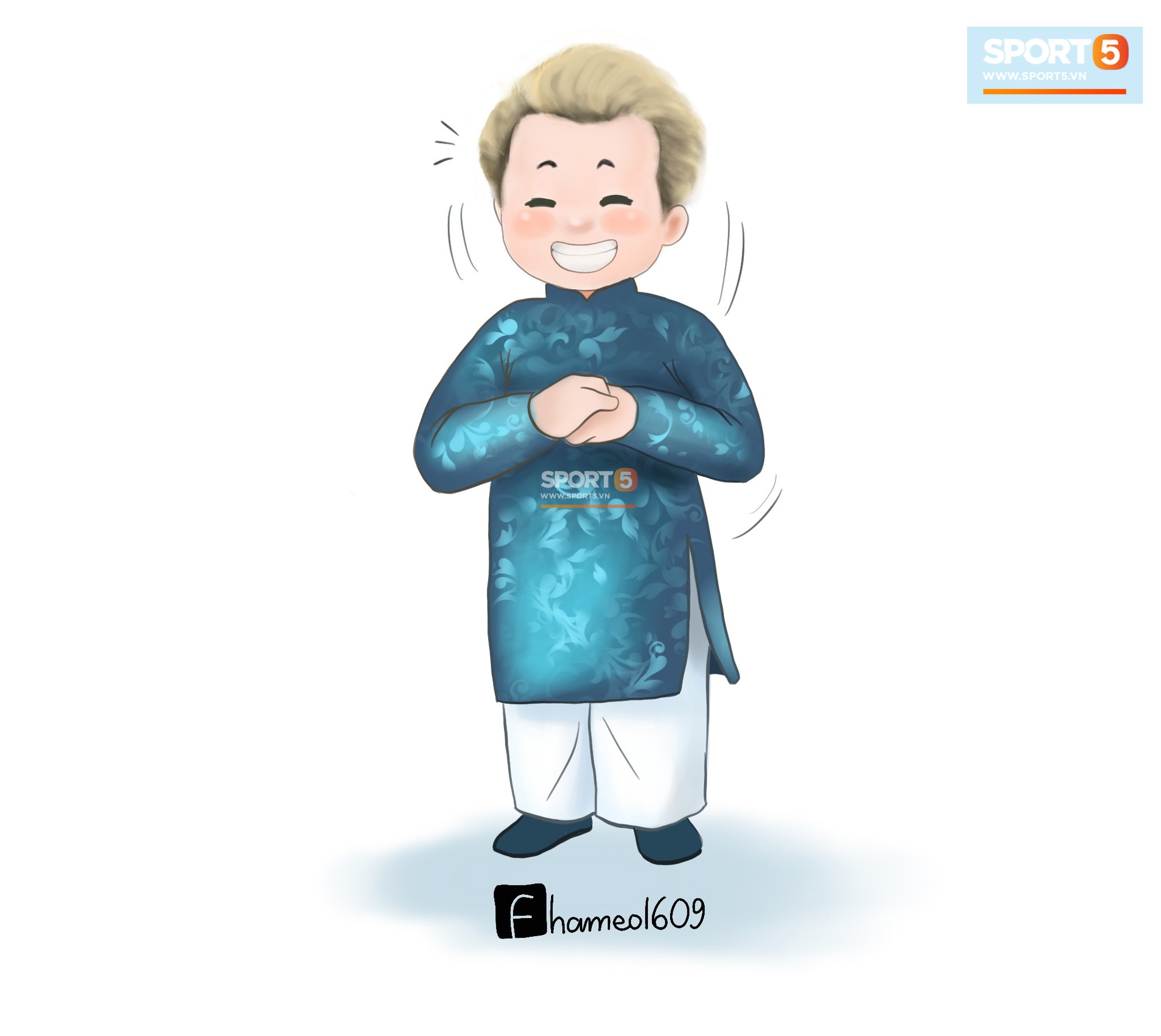 Chi&ecirc;m ngưỡng loạt ảnh chibi C&ocirc;ng Phượng, Quang Hải mặc &aacute;o d&agrave;i đ&oacute;n Tết y&ecirc;u ngất ng&acirc;y - Ảnh 7.