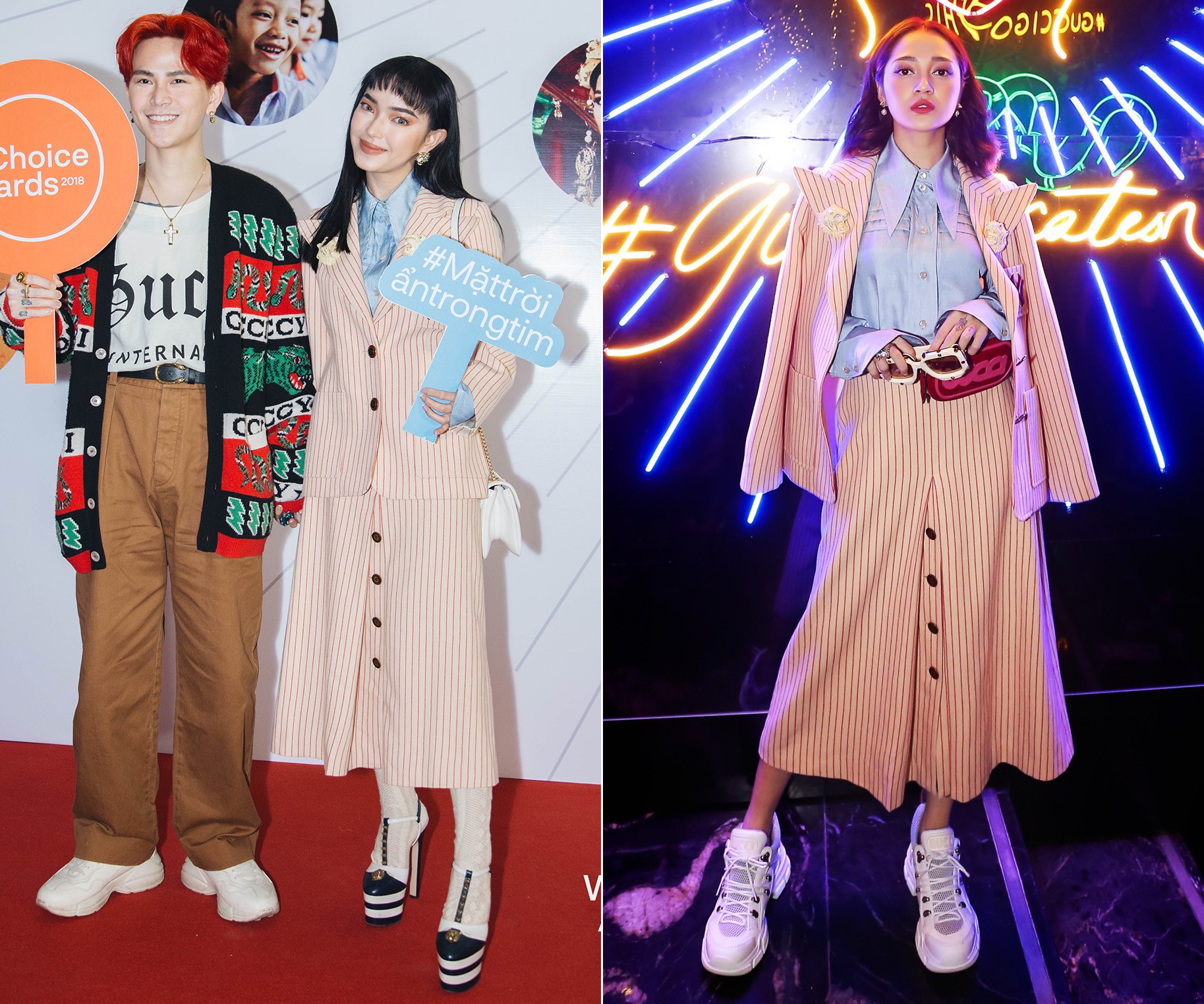 Dự WeChoice Awards 2018, Châu Bùi diện lại set đồ y chang Bảo Anh nhưng chất hơn hẳn nhờ kiểu tóc siêu cool - Ảnh 8. Dự WeChoice Awards 2018, Châu Bùi diện lại set đồ y chang Bảo Anh nhưng chất hơn hẳn nhờ kiểu tóc siêu cool - Ảnh 8.