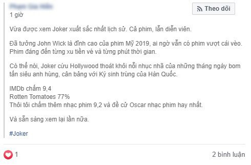 MXH Việt phát cuồng sau suất chiếu đầu tiên của Joker: Tuyệt phẩm từ hình ảnh đến âm thanh, Joaquin là gã hề xuất sắc nhất lịch sử! - Ảnh 5.