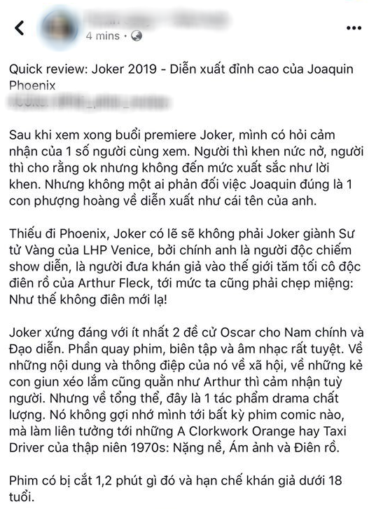 MXH Việt phát cuồng sau suất chiếu đầu tiên của Joker: Tuyệt phẩm từ hình ảnh đến âm thanh, Joaquin là gã hề xuất sắc nhất lịch sử! - Ảnh 3.