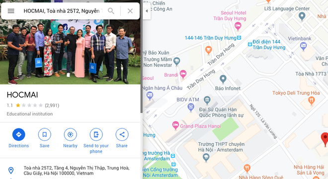 Hợp tác cùng giáo viên Vũ Khắc Ngọc, HOCMAI nhận bão 1* trên chợ ứng dụng và Google Maps - Ảnh 3.