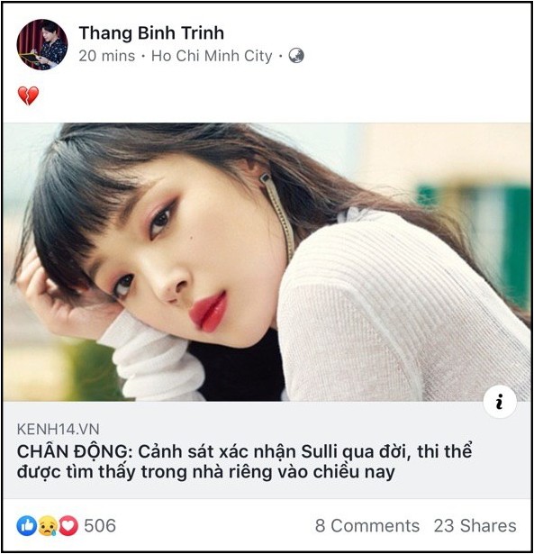 Không riêng netizen, dàn sao Vbiz cũng bàng hoàng không tin nổi Sulli qua đời vì tự vẫn là sự thật - Ảnh 3.