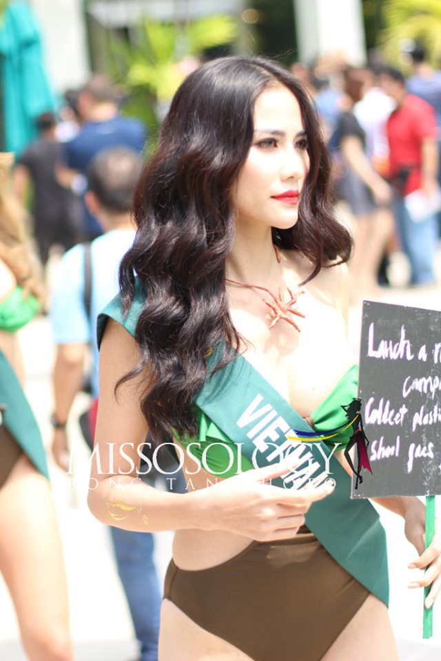 Đại diện Việt Nam diện bikini khoe body nổi bật, kéo đến dàn thí sinh Hoa hậu Trái đất 2019 đúng là hết hồn - Ảnh 4.