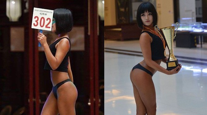 Đường cong gây chao đảo của Hoa hậu siêu vòng ba Trung Quốc - Ảnh 1.