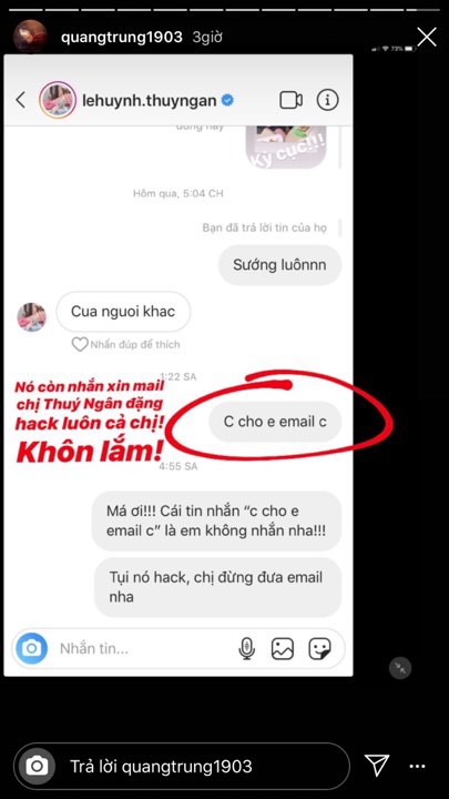 Quang Trung bị hack MXH giữa đêm: Không chỉ lừa thành công 5 triệu, còn bị mượn danh âm mưu tấn công cả Thúy Ngân? - Ảnh 3.