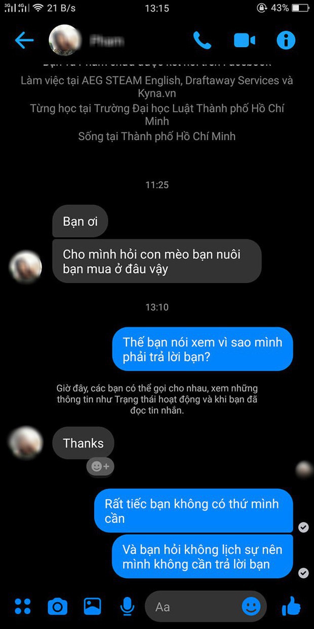 Ôi 2 ngày trước thanh niên cà khịa gái hỏi mua mèo đã viết gì lên Facebook để giờ gậy ông đập lưng ông vậy nè? - Ảnh 1.