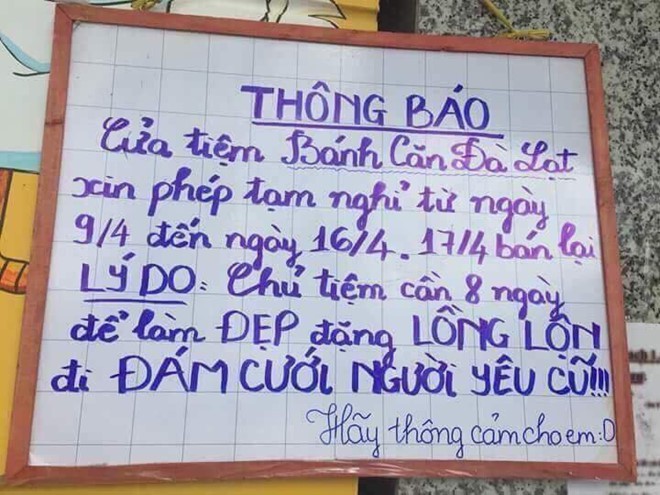 Quán mì thông báo nghỉ bán 1 ngày, lý do phía sau khiến thực khách thích thú: Vợ đẻ con trai, quán xin phép nghỉ hôm nay - Ảnh 2.