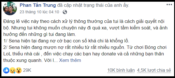 Chỉ một status thôi mà Thầy Ba sửa tới chục lần, có ai thương Sena như thầy? - Ảnh 2.