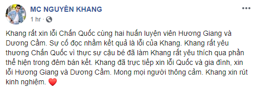 Nguyên Khang nhận sai khi đọc nhầm kết quả, đã trực tiếp xin lỗi Chấn Quốc cùng gia đình - Ảnh 5.