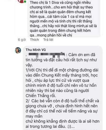 Được hỏi về kết quả ồn ào của Giọng hát Việt nhí, Thu Minh thẳng thắn trả lời: Chúng ta chia phe phái để lên án người lớn nhưng cô bé mới 11 tuổi thôi sao nỡ cay nghiệt? - Ảnh 4.