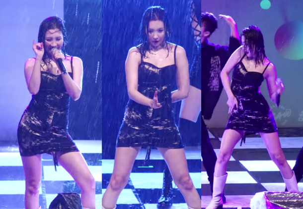Sunmi chứng tỏ đẳng cấp idol 12 năm tuổi khi biểu diễn chuyên nghiệp dưới trời mưa tầm tã khiến netizen không tiếc lời khen ngợi - Ảnh 2.
