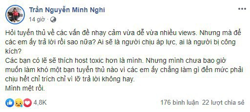 LMHT - Liên tục bị chỉ trích, thậm chí bị chửi rủa thô tục, MC Minh Nghi cũng phải thốt lên Mình mệt rồi! - Ảnh 3.