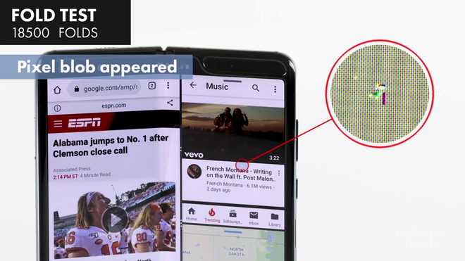 YouTuber thử gập Galaxy Fold 120.000 lần li&ecirc;n tiếp, sau đ&oacute; thả rơi từ 1,8m để kiểm chứng độ bền - Ảnh 4.