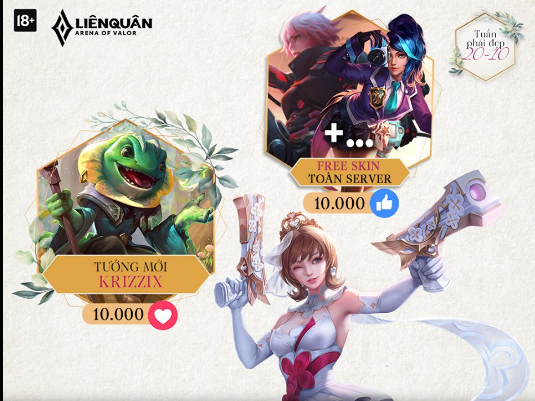 Liên Quân Mobile: Garena tặng FREE cả server tướng mới Krizziz, skin bậc S ở sự kiện 20/10 - Ảnh 2.