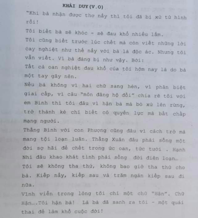 Spoil cái kết “Tiếng Sét Trong Mưa”: Khải Duy viết thư tuyệt mệnh, tự gọi mình là kẻ quái thai làm khổ cuộc đời - Ảnh 3.