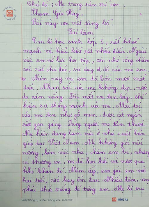 Những bài văn tả mẹ gây bão mạng xã hội: Có bài làm mọi người đọc đau nghẹn trong tim, bài lại khiến ai nấy đều cười sằng sặc - Ảnh 2.