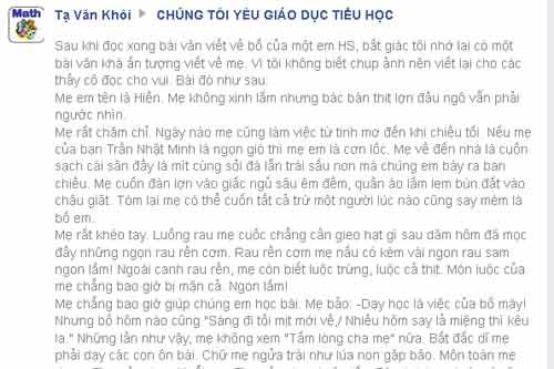 Những bài văn tả mẹ gây bão mạng xã hội: Có bài làm mọi người đọc đau nghẹn trong tim, bài lại khiến ai nấy đều cười sằng sặc - Ảnh 3.