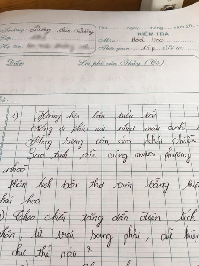 Đến tiết học Hóa nhưng thầy lại viết thơ bắt học trò phân tích, tưởng thầy nhầm ai ngờ đây là mẹo khiến học trò nhớ dai - Ảnh 2.