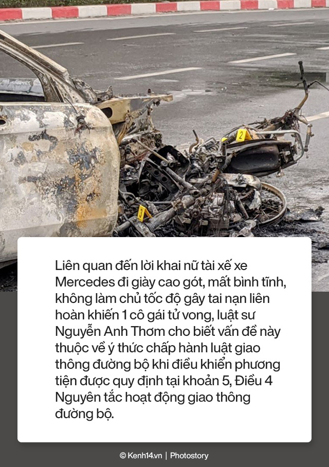 Toàn cảnh vụ nữ tài xế lái xe Mercedes gây tai nạn liên hoàn rồi bốc cháy khiến 1 cô gái tử vong - Ảnh 13.